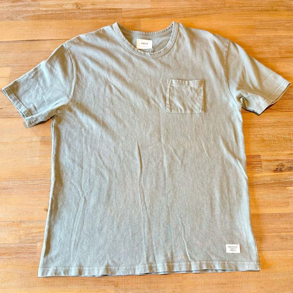P&Co Green Short Sleeve Pocket T-Shirt Size Large
